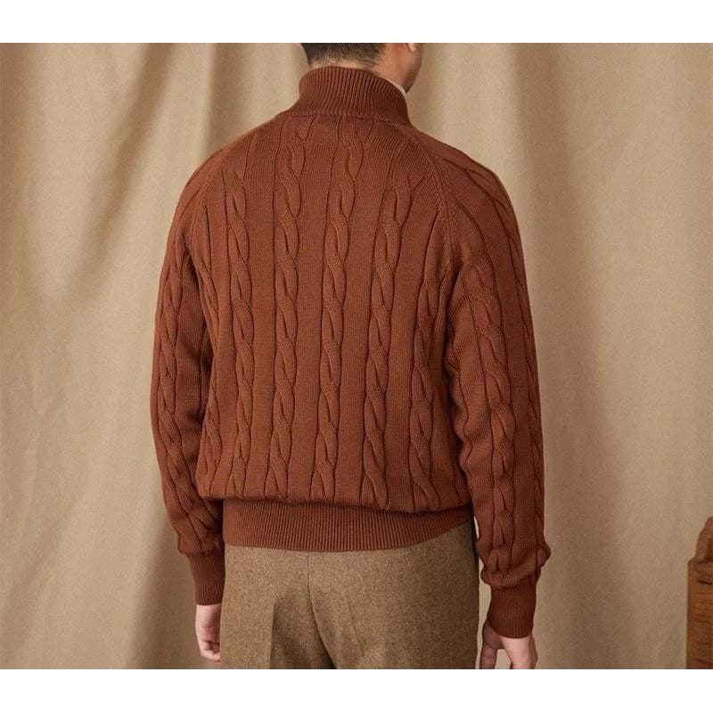 Knit cardigan double zipper