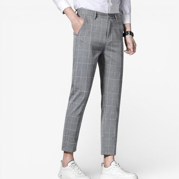 Korean formal checked pants