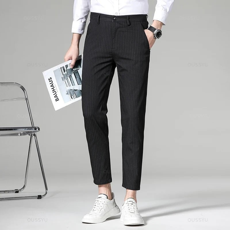 Korean formal checked pants
