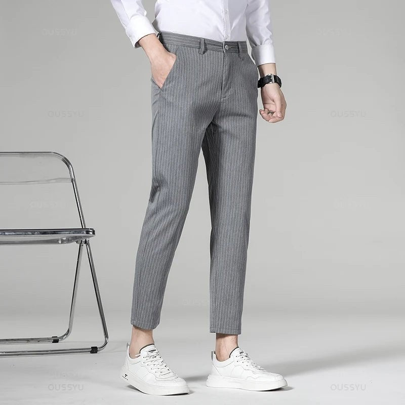 Korean formal checked pants