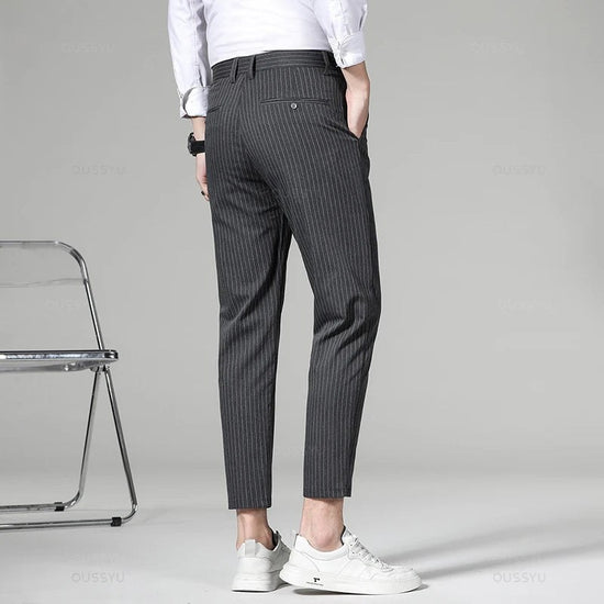 Korean formal checked pants