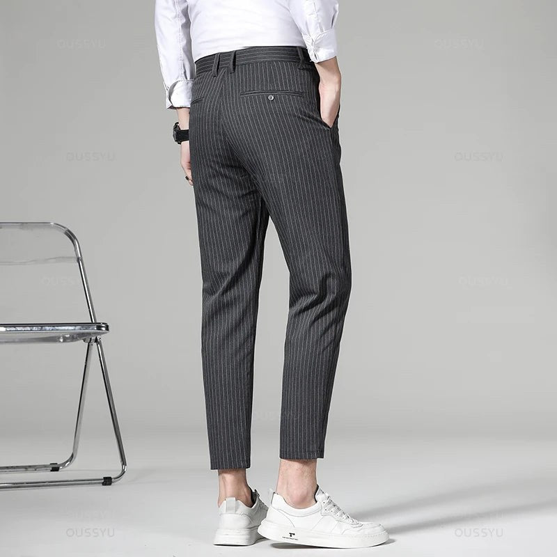 Korean formal checked pants