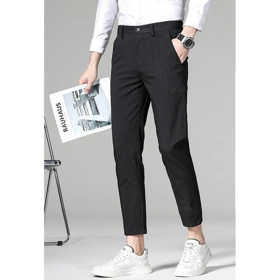 Korean formal checked pants