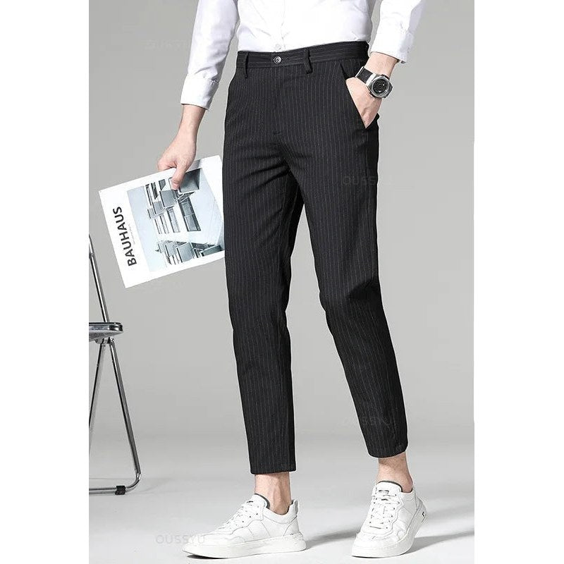 Korean formal checked pants