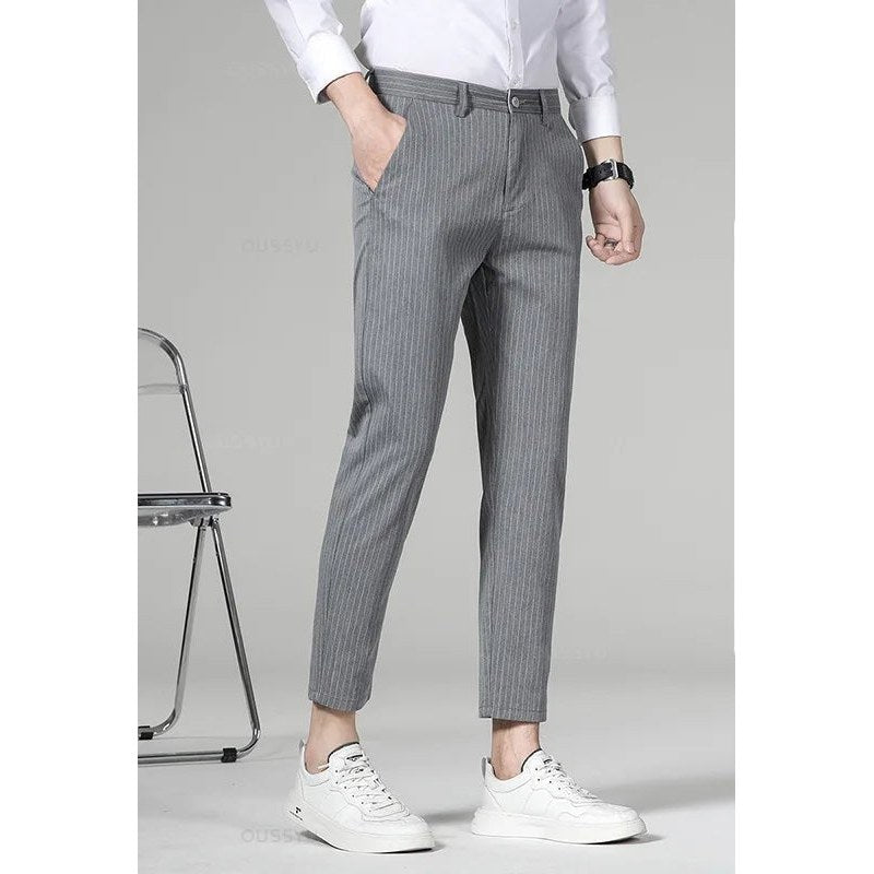 Korean formal checked pants
