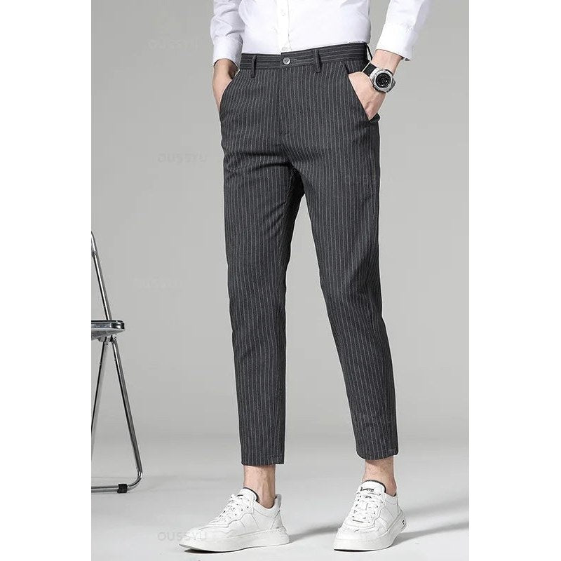 Korean formal checked pants