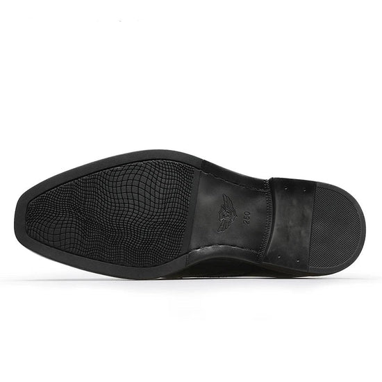 Leather business formal monk shoes