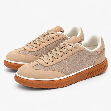 Leather low top sneakers with chunky gum soles