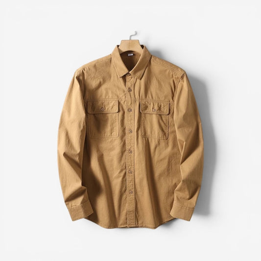 Leo 100% cotton retro utility shirt