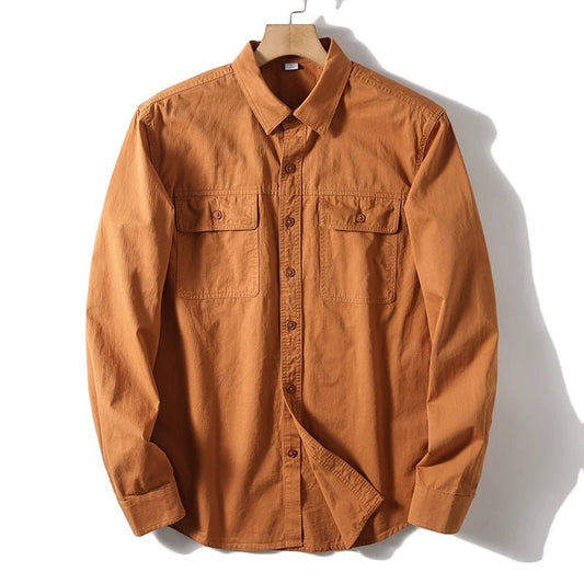 Leo 100% cotton retro utility shirt