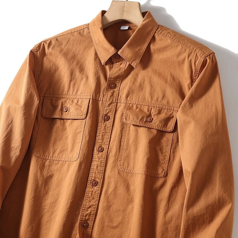 Leo 100% cotton retro utility shirt