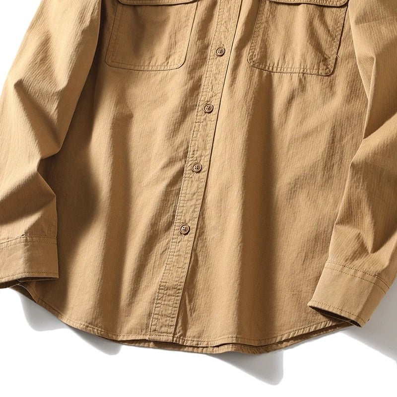 Leo 100% cotton retro utility shirt