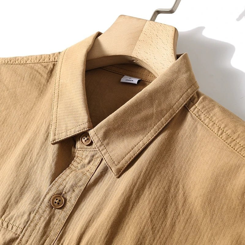 Leo 100% cotton retro utility shirt