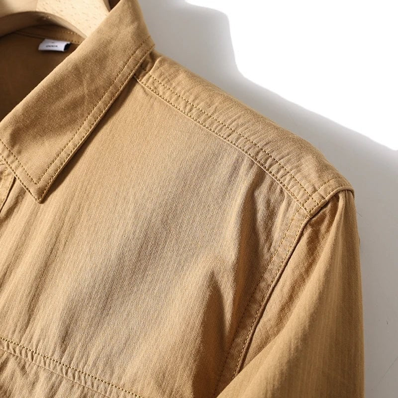 Leo 100% cotton retro utility shirt