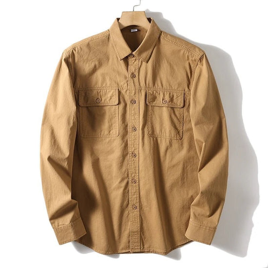 Leo 100% cotton retro utility shirt