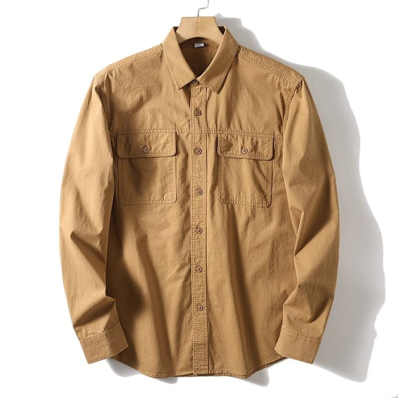 Leo 100% cotton retro utility shirt