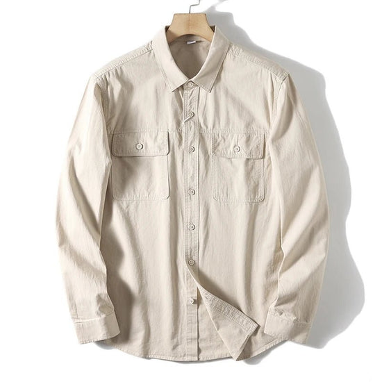 Leo 100% cotton retro utility shirt