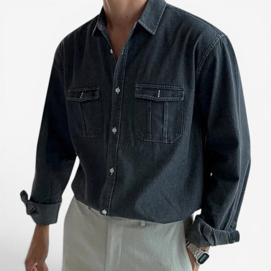 Leo casual spring denim shirt