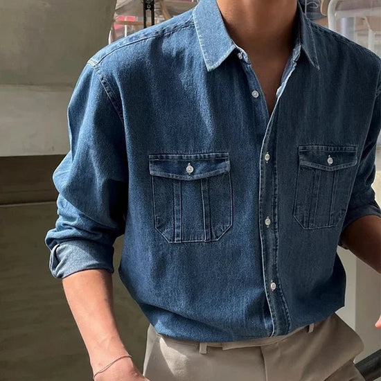Leo casual spring denim shirt