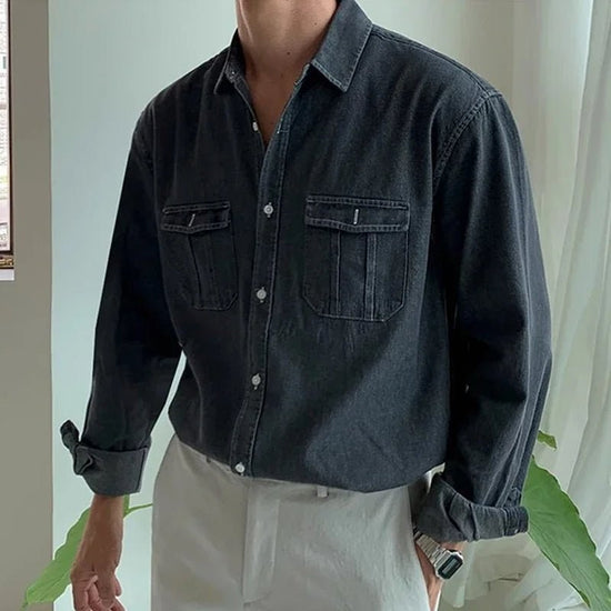 Leo casual spring denim shirt
