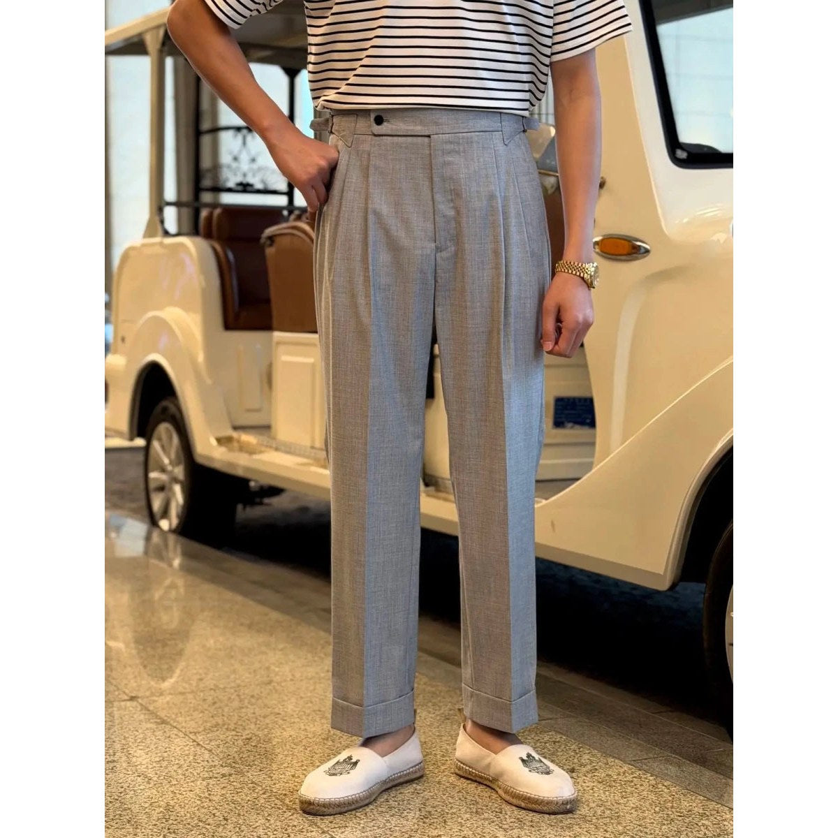 Leo elegant business gray trousers