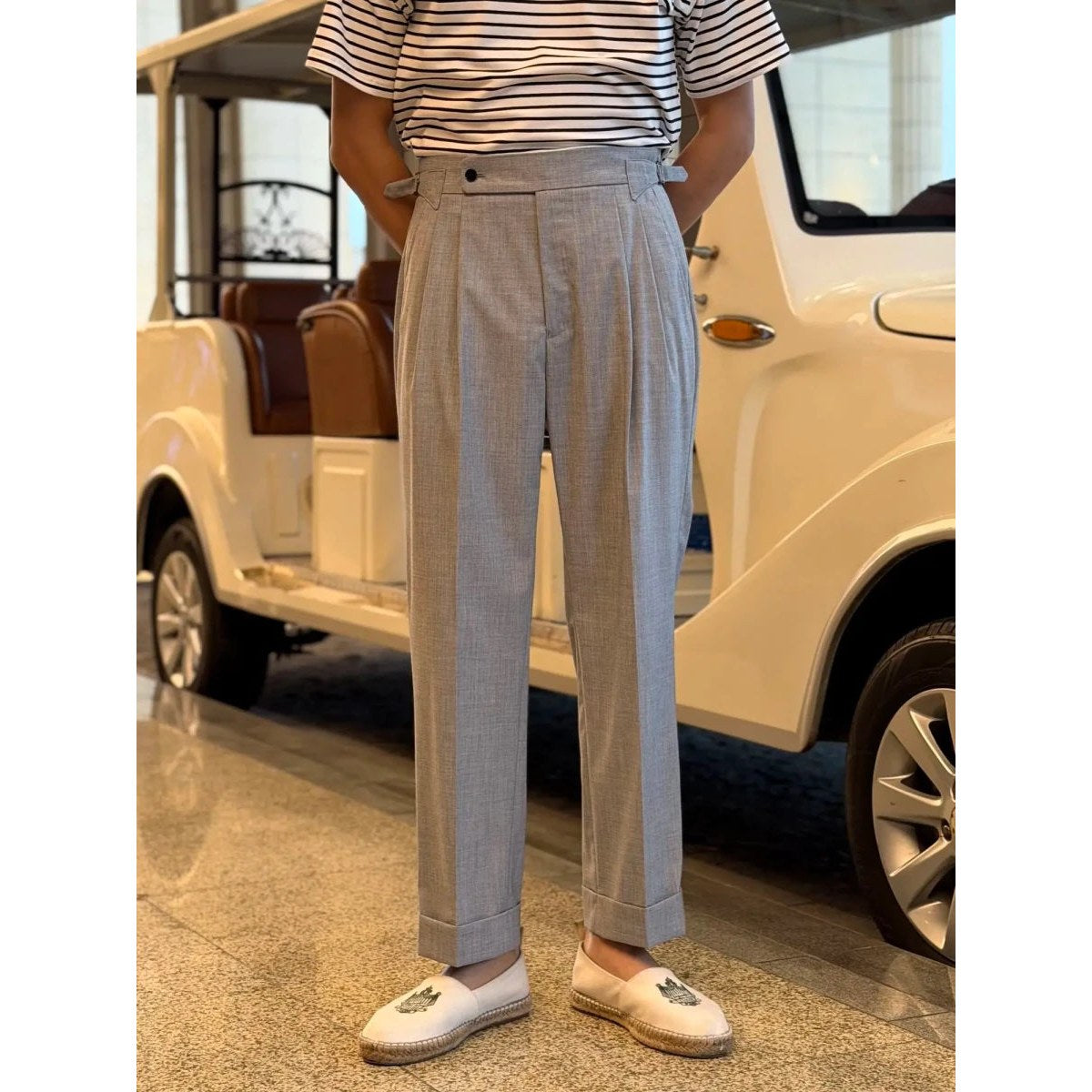 Leo elegant business gray trousers