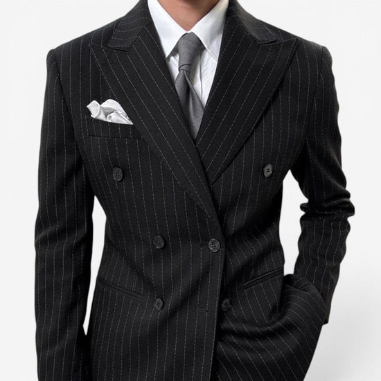 Leo grooms elegant suit