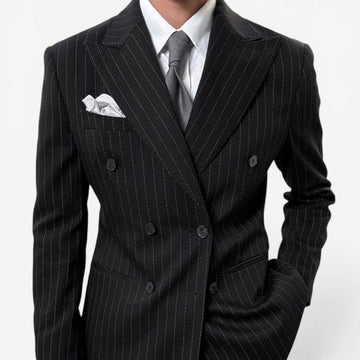 Leo grooms elegant suit
