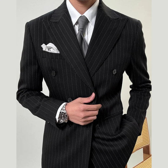 Leo grooms elegant suit