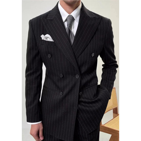 Leo grooms elegant suit