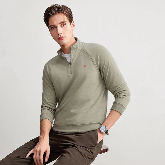 Leo half-zipper sweater design