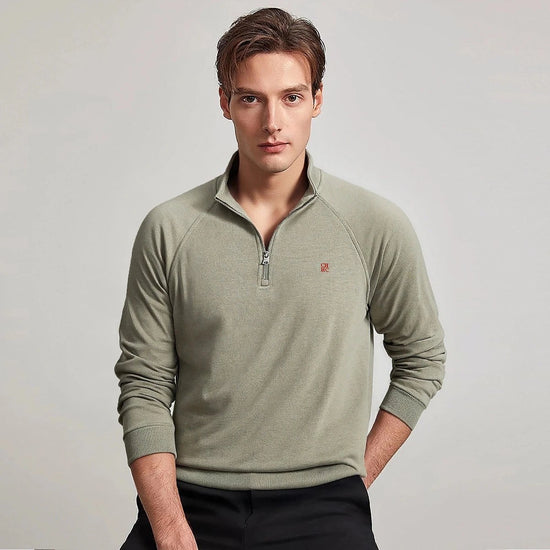 Leo half-zipper sweater design