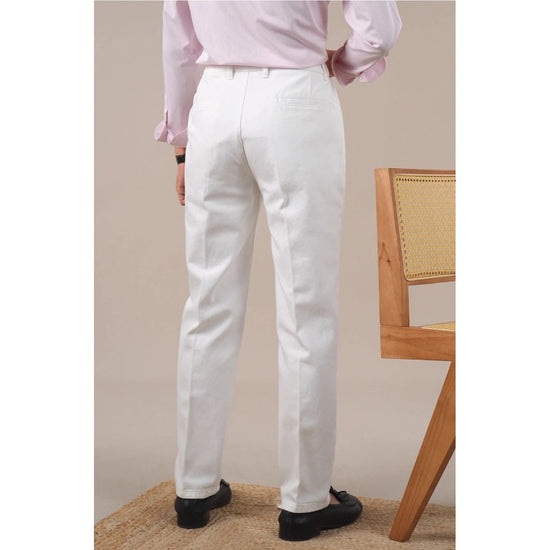 Leo high-waisted white pants