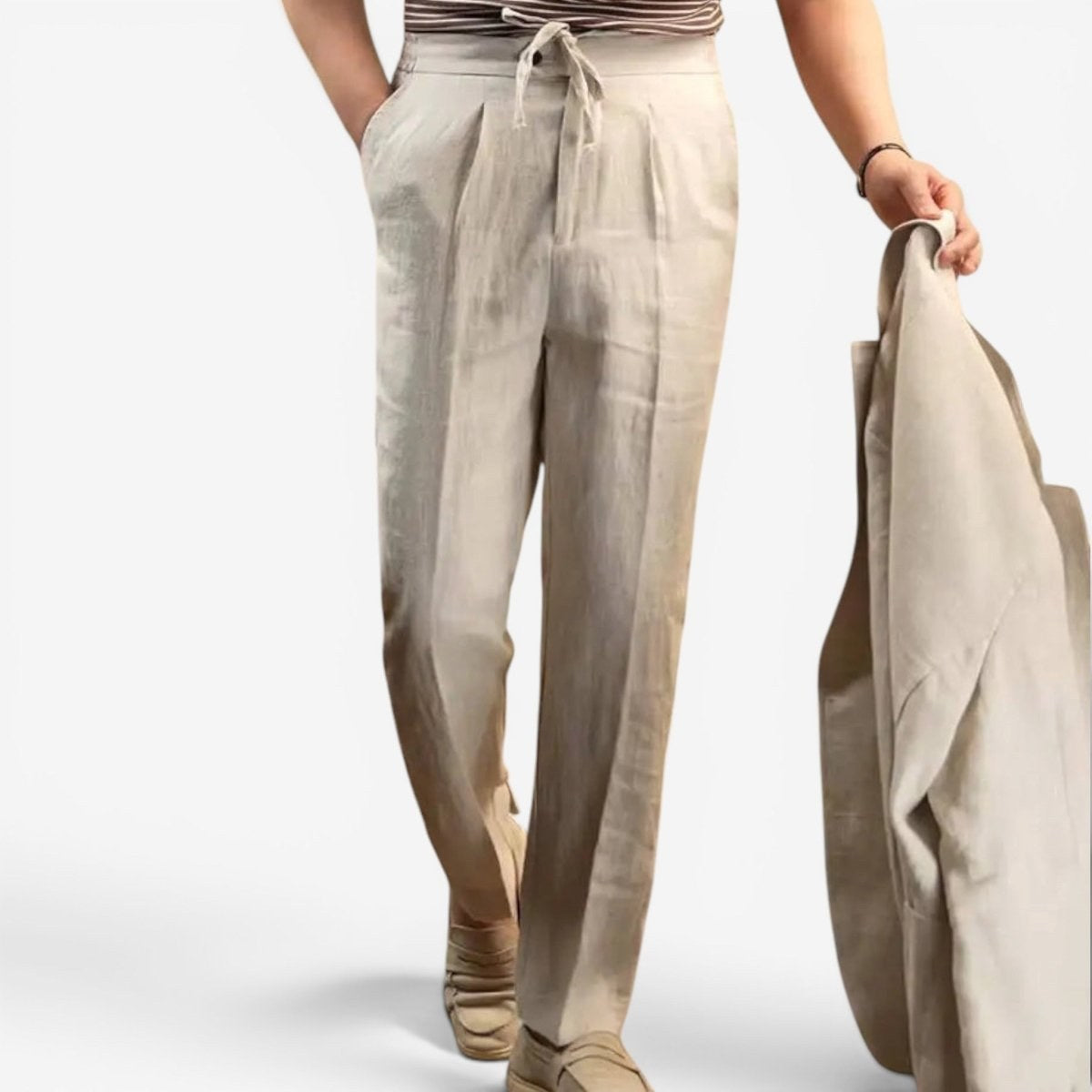 Leo italian-style linen pants for elegant dress