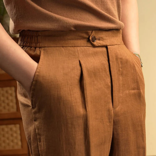 Leo italian-style linen pants for elegant dress