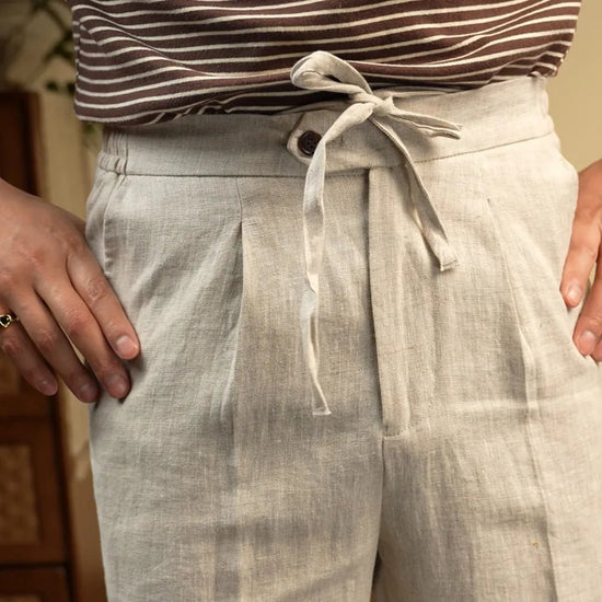 Leo italian-style linen pants for elegant dress