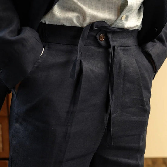 Leo italian-style linen pants for elegant dress