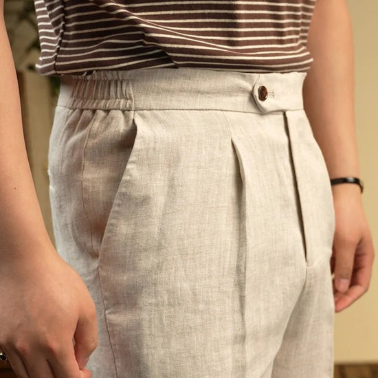 Leo italian-style linen pants for elegant dress