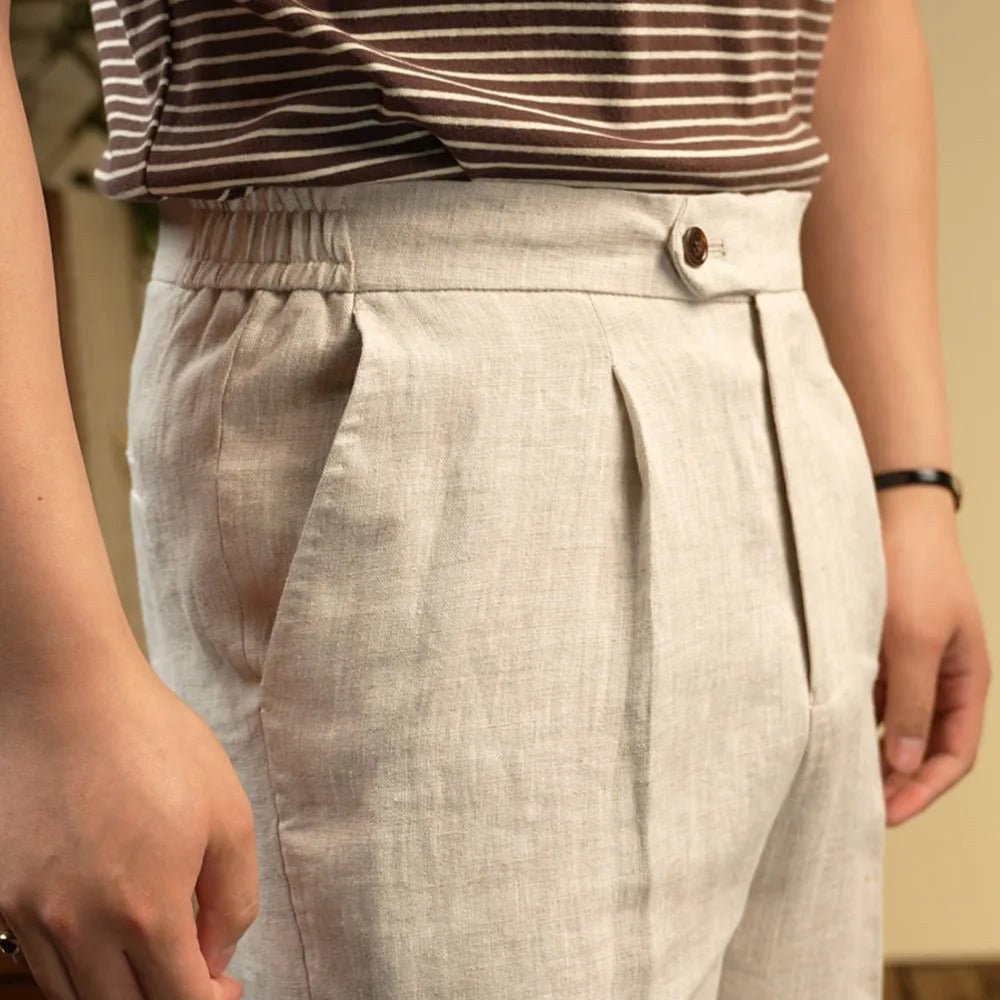 Leo italian-style linen pants for elegant dress