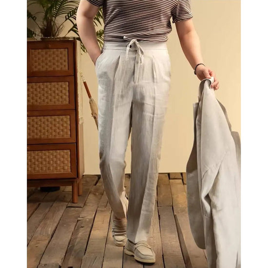 Leo italian-style linen pants for elegant dress