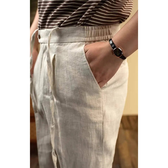 Leo italian-style linen pants for elegant dress