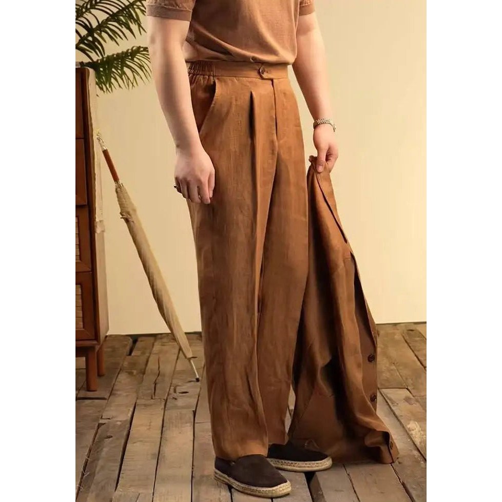 Leo italian-style linen pants for elegant dress