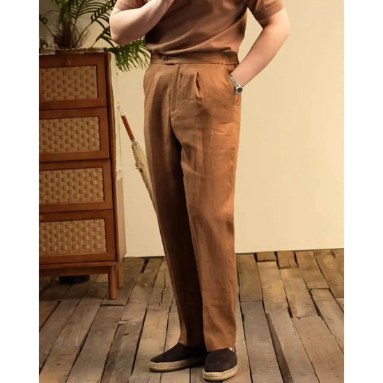 Leo italian-style linen pants for elegant dress