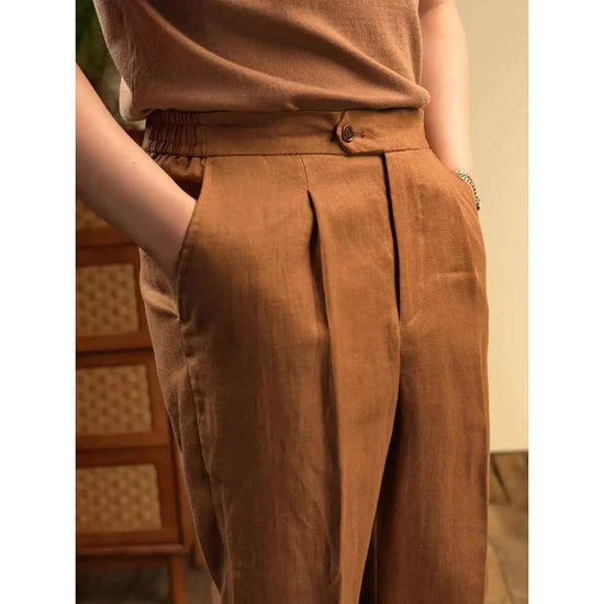 Leo italian-style linen pants for elegant dress