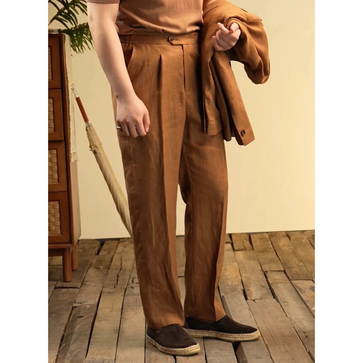 Leo italian-style linen pants for elegant dress