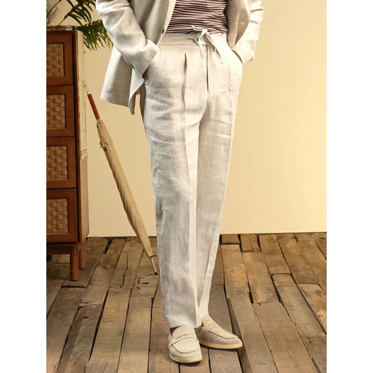Leo italian-style linen pants for elegant dress