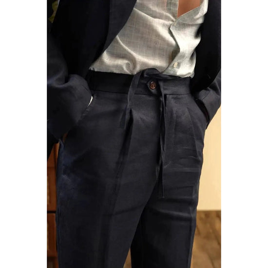 Leo italian-style linen pants for elegant dress