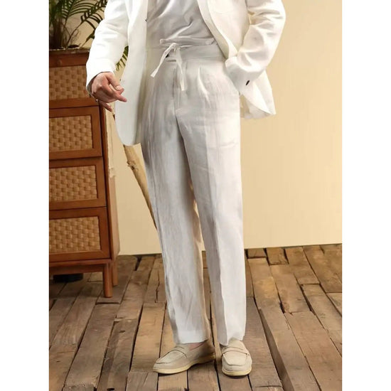 Leo italian-style linen pants for elegant dress