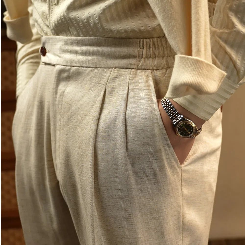Leo linen beige pants