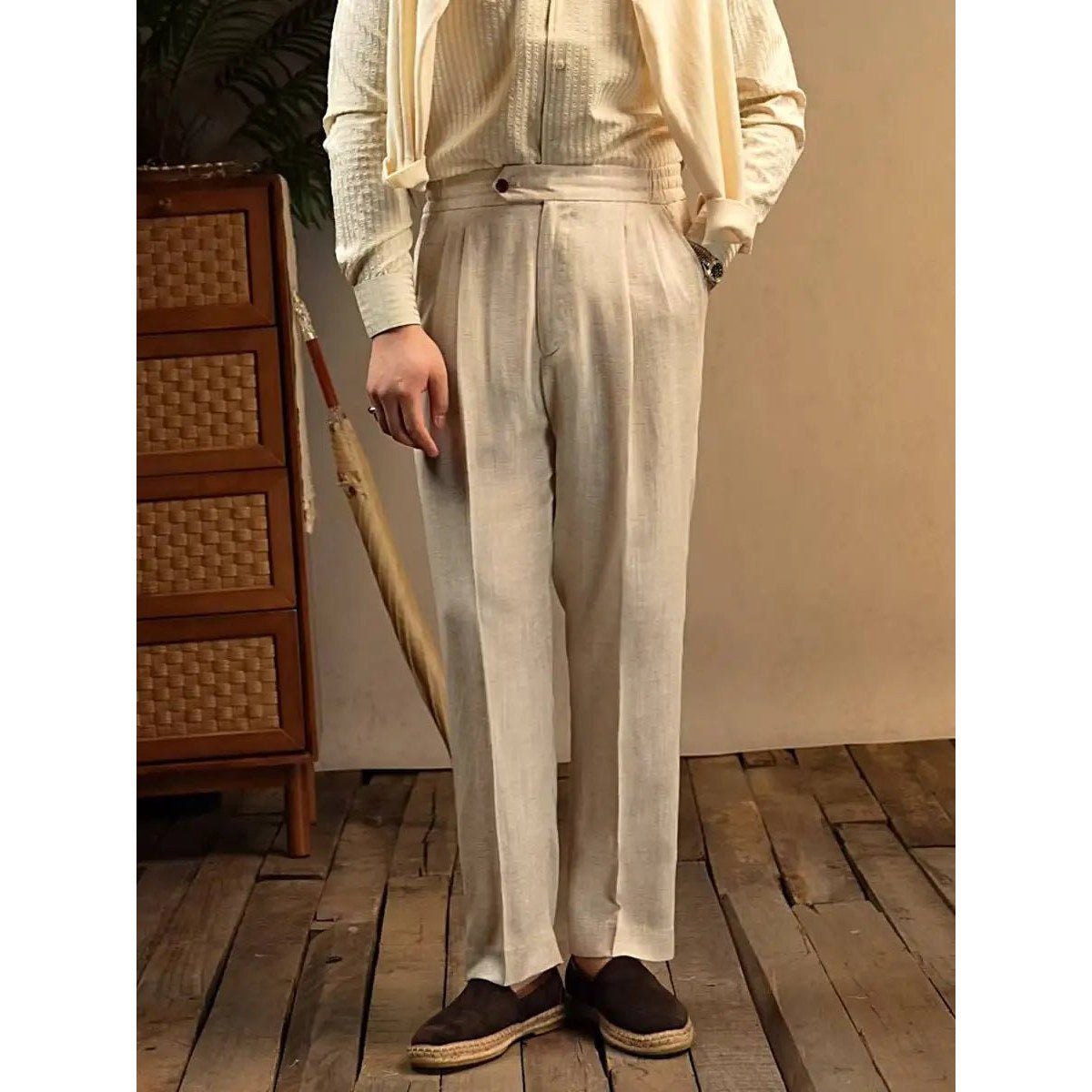 Leo linen beige pants